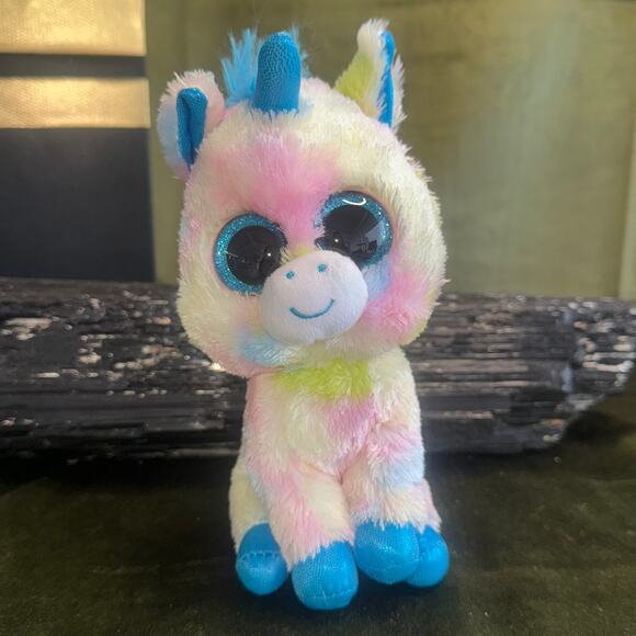Vintage 2000s TySilk Beanie Baby Blitz Unicorn Plush Toy Collectible EUC - Picture 1 of 4